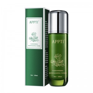 Oem/odmnaturlig organisk ganoderma toner hudvård vitare fuktgivande ganoderma lucidum extrakt återuppliva essensvatten